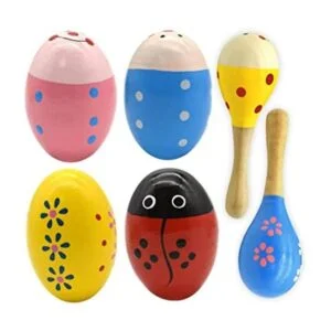 Maracas Juguetes para huevos de madera percusión de_1