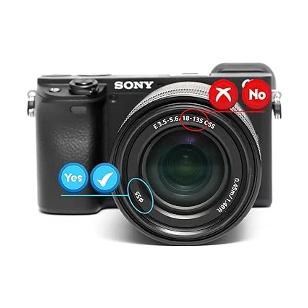 Tapa de lente de 2.165 in para Sony T E 0.630 2.756 in_2