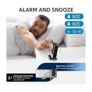 Reloj despertador digital de proyección para dormitorios_4