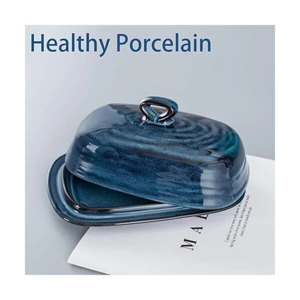 Hasense Mantequilla de porcelana con tapa recipiente de_3