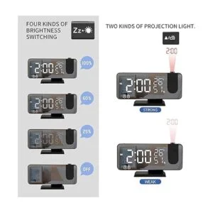 Reloj despertador digital de proyección para dormitorios_5