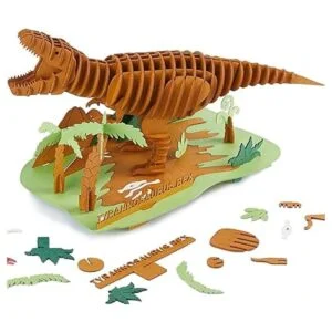 CUPUZ Rompecabezas de papel 3D 3 dinosaurios surtidos_3