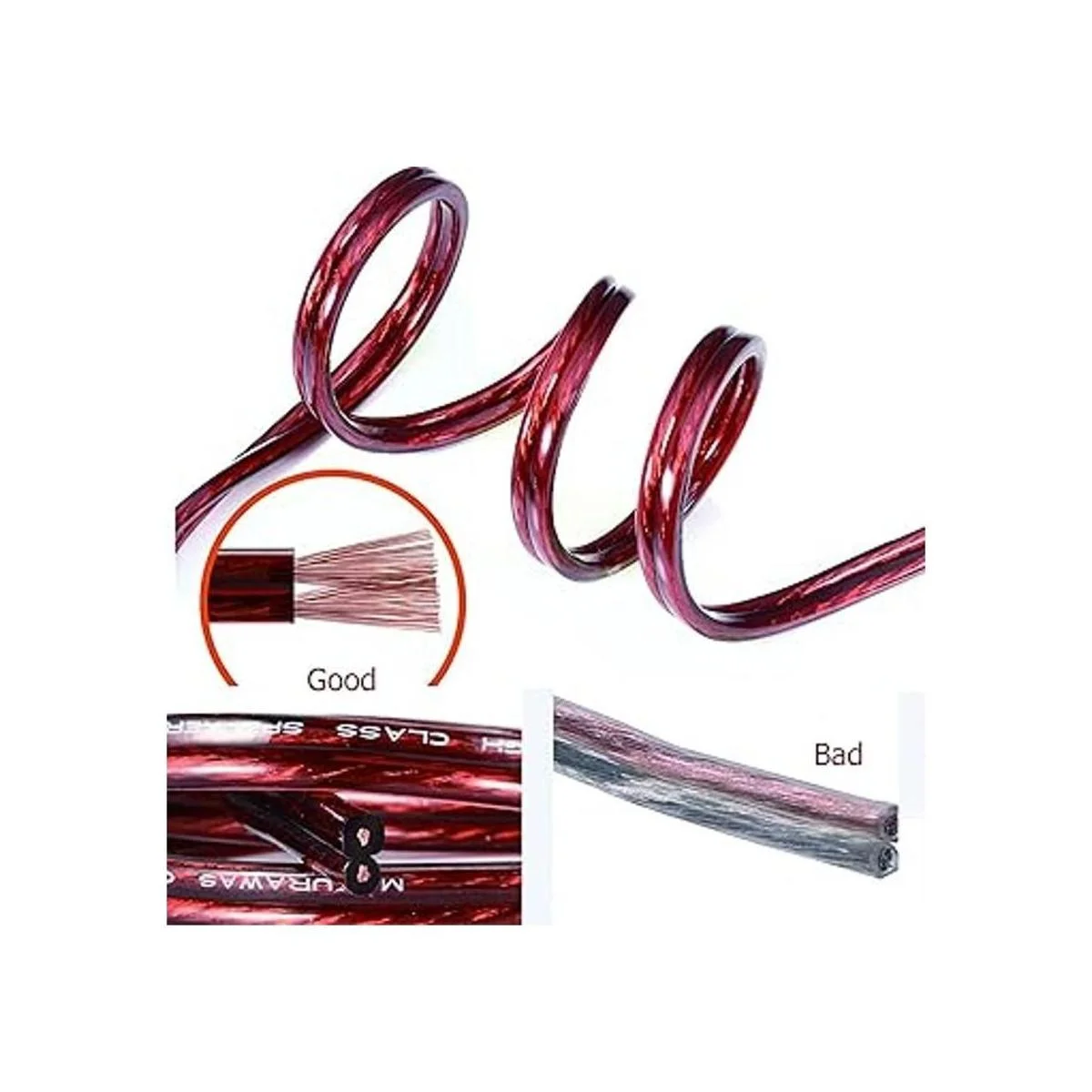 Cable de altavoz RCA Cable de altavoz de alambre desnudo_4