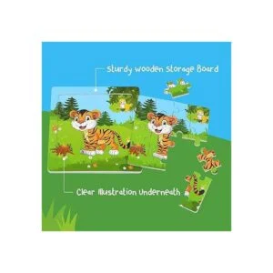 6 paquetes de rompecabezas de madera con animales de_4