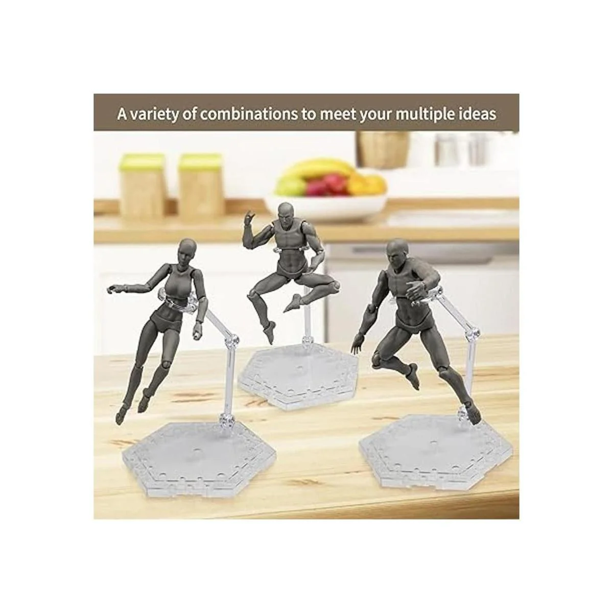 POMER Soporte de figura de acción 5 piezas de soporte de_6
