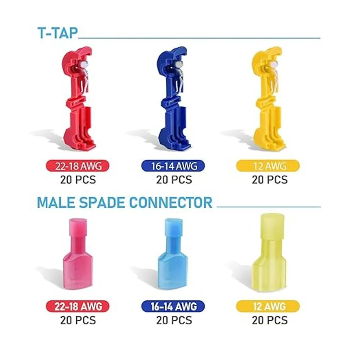 Juego de terminales conectores de cable TTap terminales_5