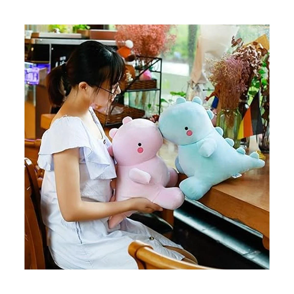 Lindo dinosaurio de peluche animal gordo de juguete dino_3