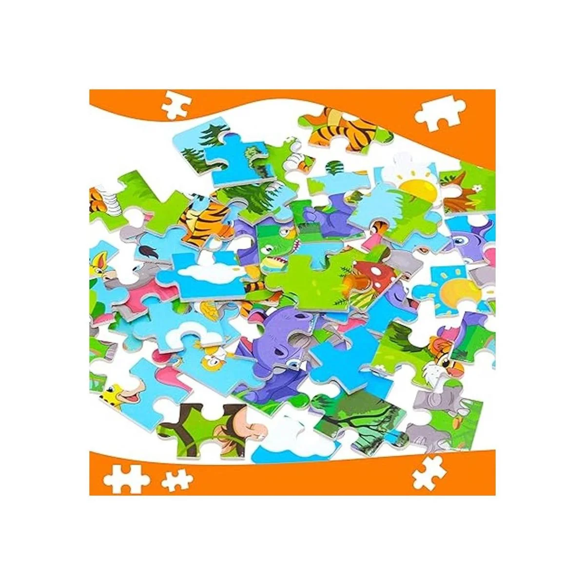 6 paquetes de rompecabezas de madera con animales de_6