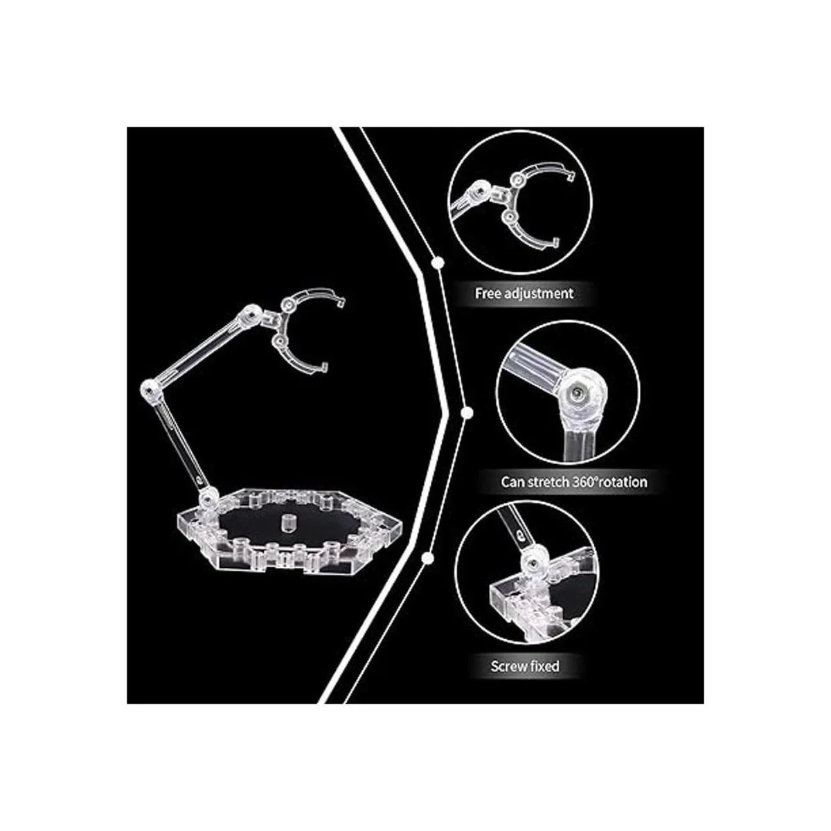 POMER Soporte de figura de acción 5 piezas de soporte de_3