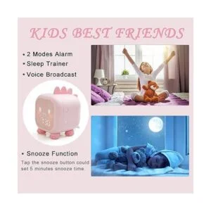 Reloj despertador despertador de dinosaurio para niñas