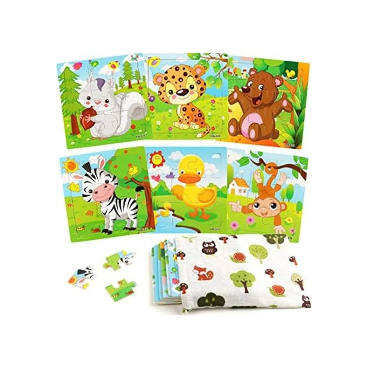 SYNARRY Paquete de 6 rompecabezas de madera para niños de_1