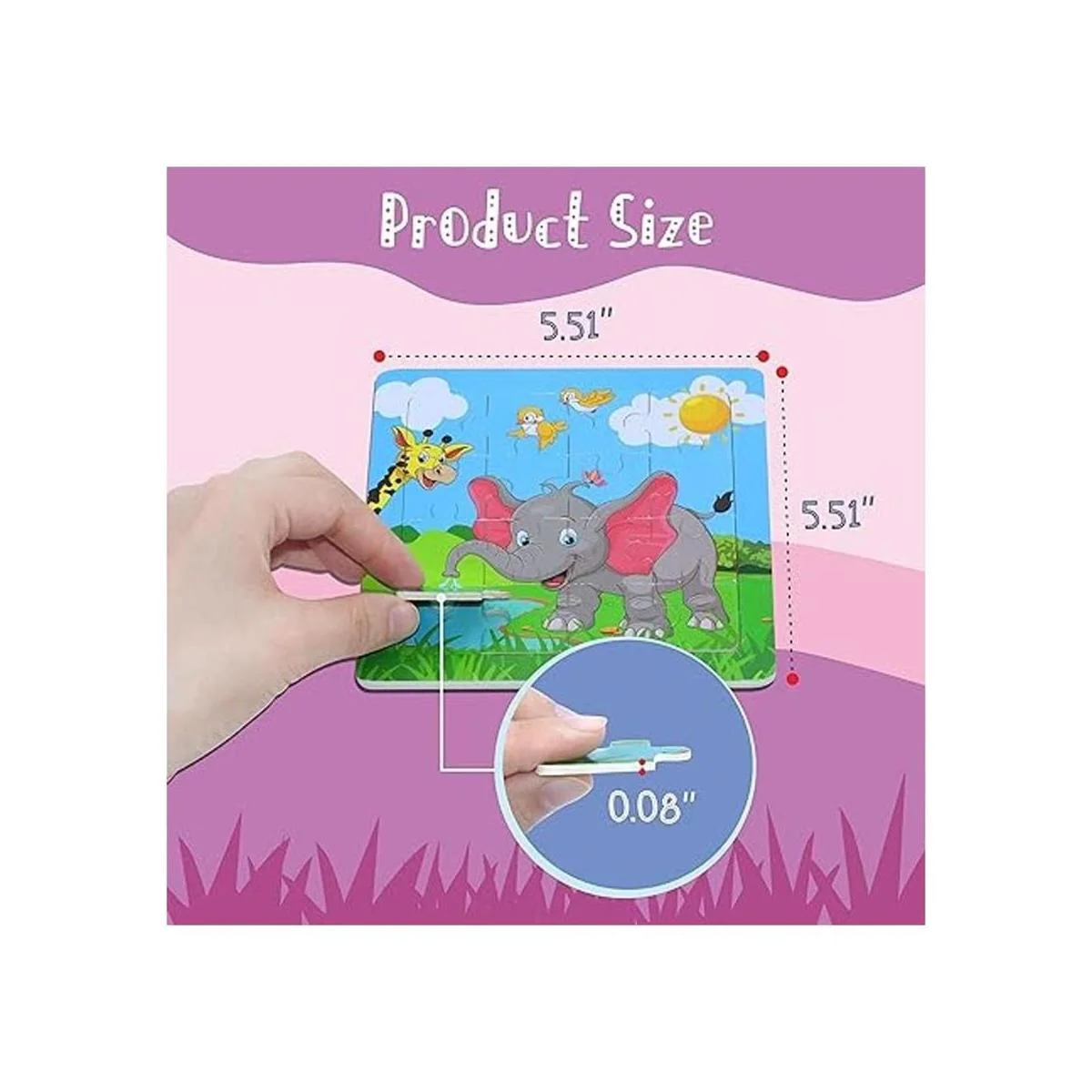 6 paquetes de rompecabezas de madera con animales de_3