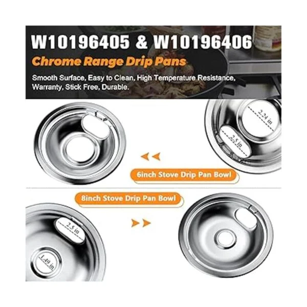 Kit de sartenes de goteo W10196405 W10196406 de Blutoget