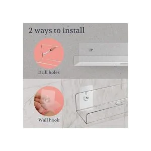 Mocoosy Paquete de 2 estantes de pared flotantes de_4