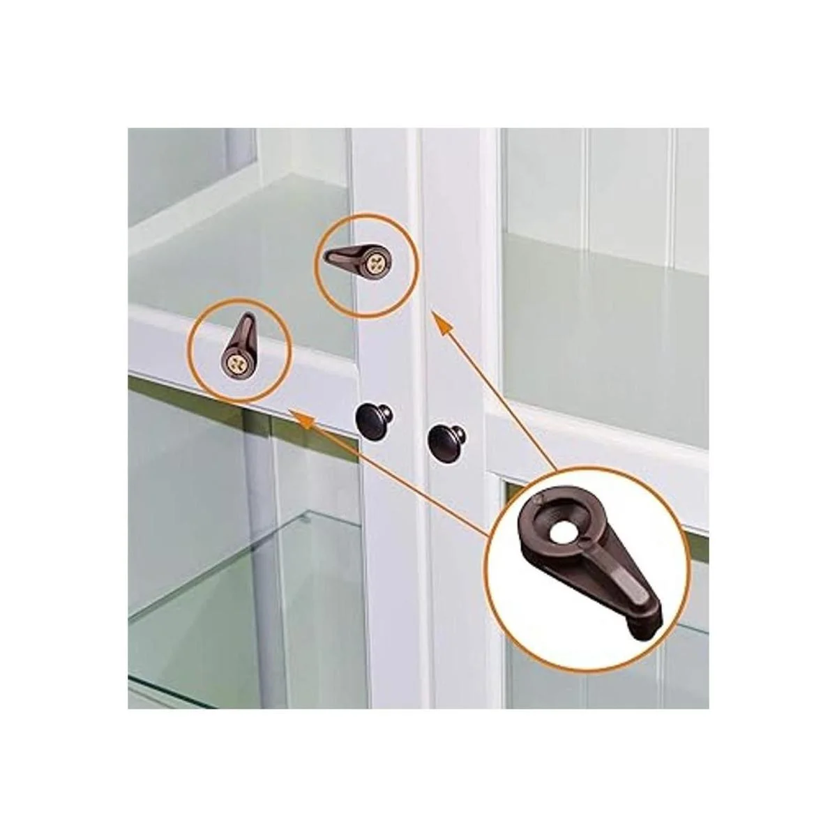 Morobor Kit de 50 clips de retención de vidrio clips de