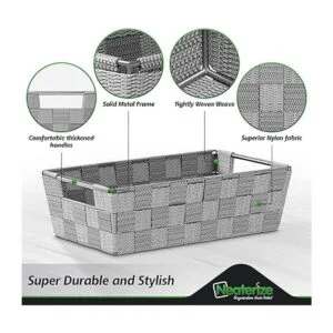 Cestas de almacenamiento tejidas para organizar juego de_4