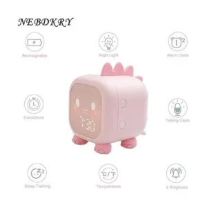 Reloj despertador despertador de dinosaurio para niñas