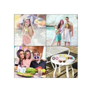 Poptrend Paquete de 7 gafas de fiesta Luau gafas_6
