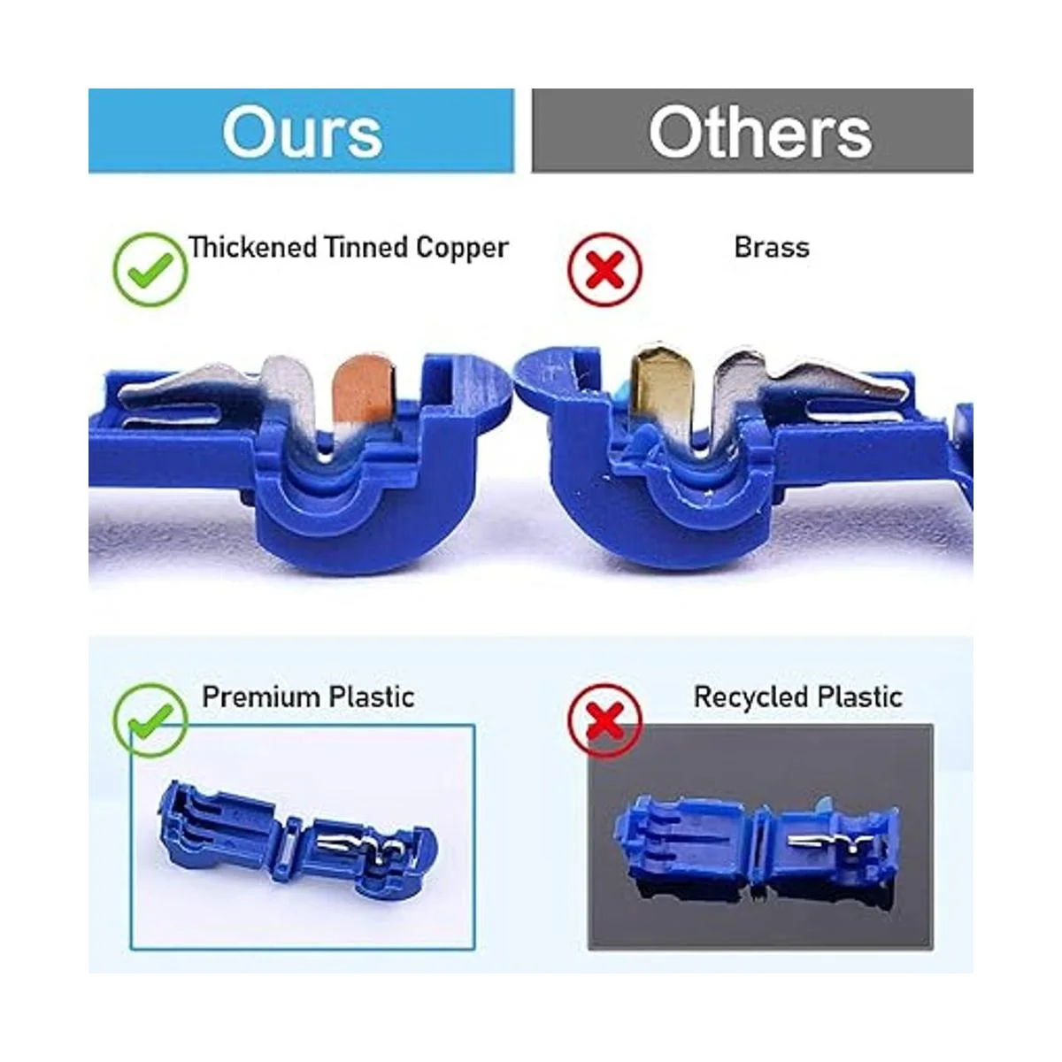 Juego de terminales conectores de cable TTap terminales_4