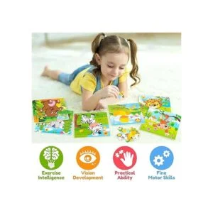 SYNARRY Paquete de 6 rompecabezas de madera para niños de_2