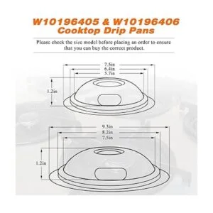 Kit de sartenes de goteo W10196405 W10196406 de Blutoget