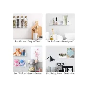 Mocoosy Paquete de 2 estantes de pared flotantes de_6