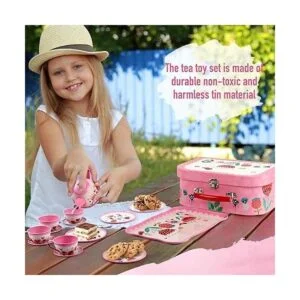 DFantiX Juego de té para niños pequeños 15 piezas de té_6