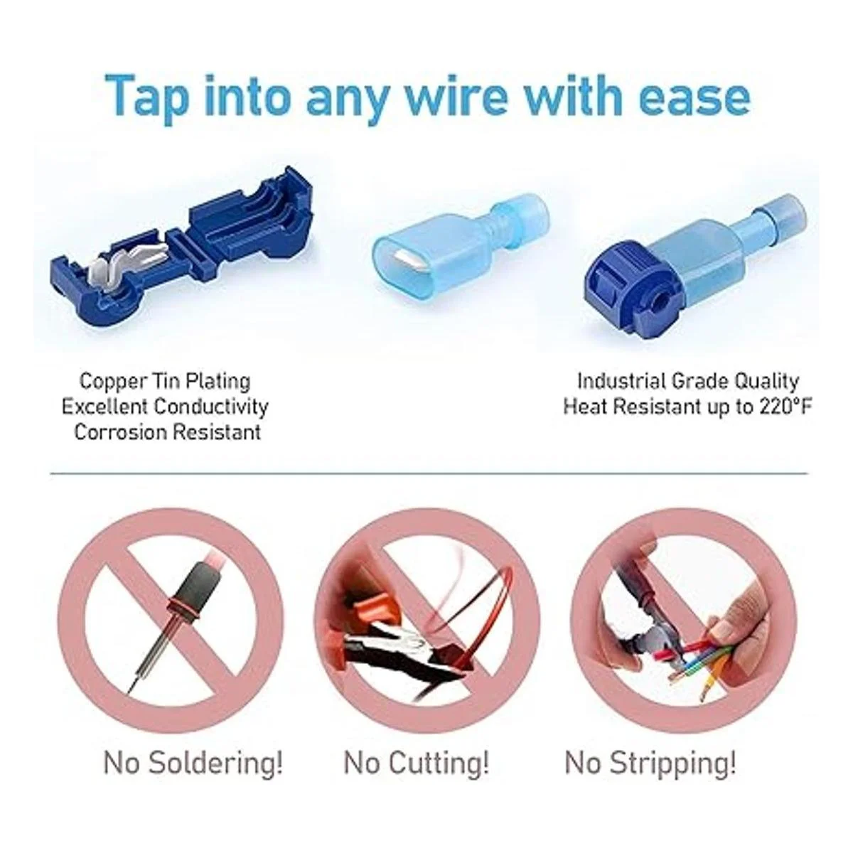 Juego de terminales conectores de cable TTap terminales_2