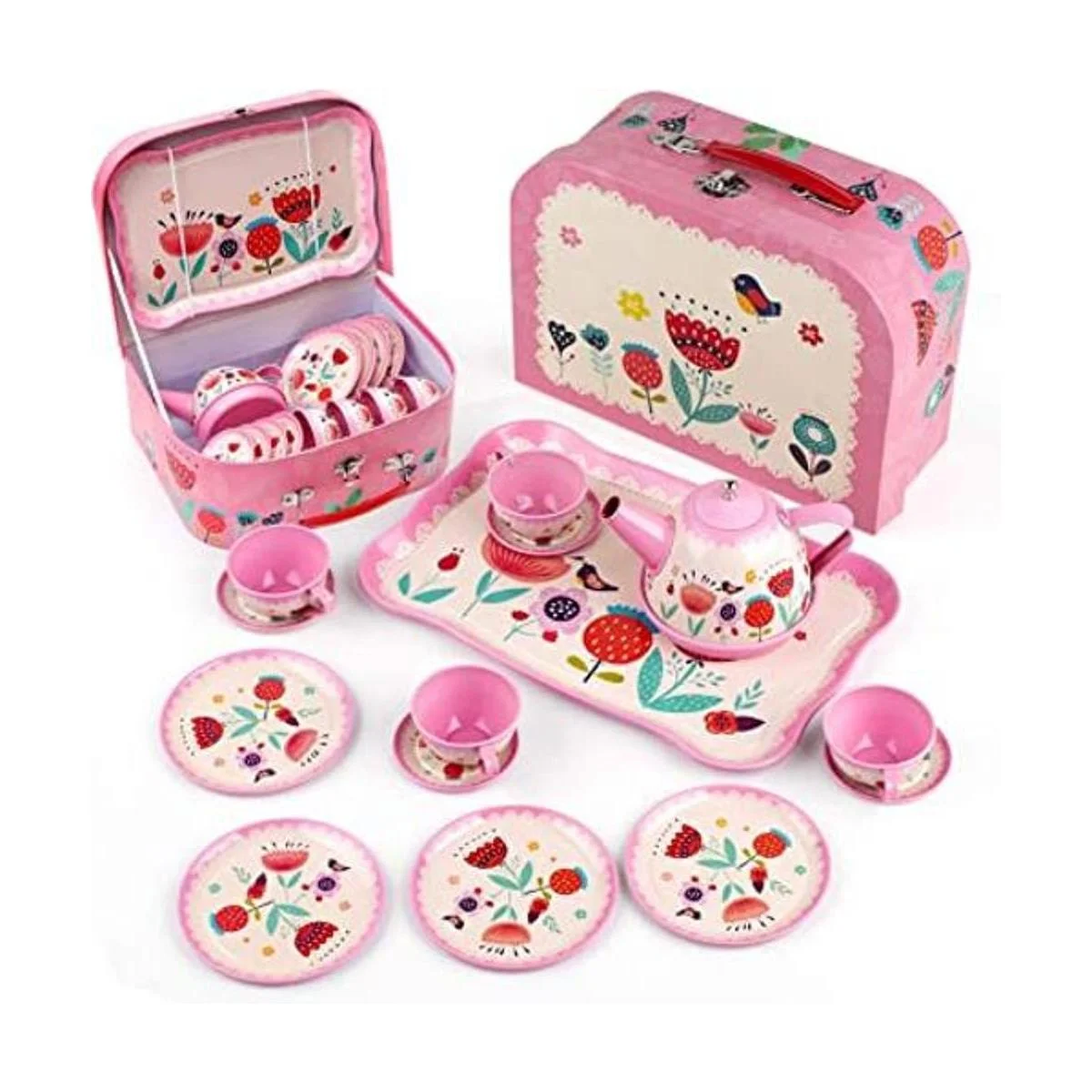 DFantiX Juego de té para niños pequeños 15 piezas de té_1