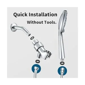 DOILIESE Cabezal de ducha de mano 5 modos de ajuste_4