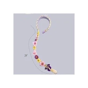 Pelucas de vestir de princesa diadema larga trenzada de_2