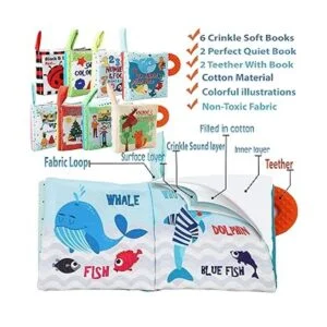 Juego de libros de tela suave para bebés 2Teether 8_6