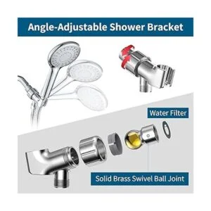 DOILIESE Cabezal de ducha de mano 5 modos de ajuste_6