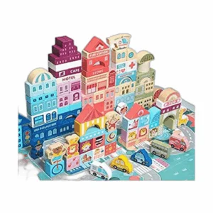 MODERNGENIC Juego de 181 bloques de construcción de madera_1