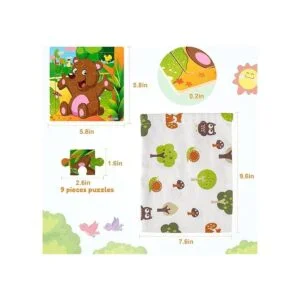 SYNARRY Paquete de 6 rompecabezas de madera para niños de_6