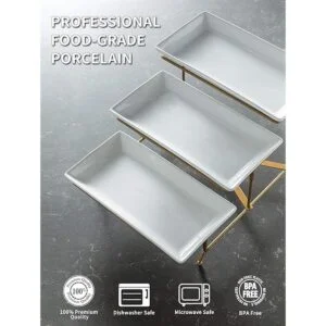 LAUCHUH Soporte para servir de 3 niveles con bandeja de