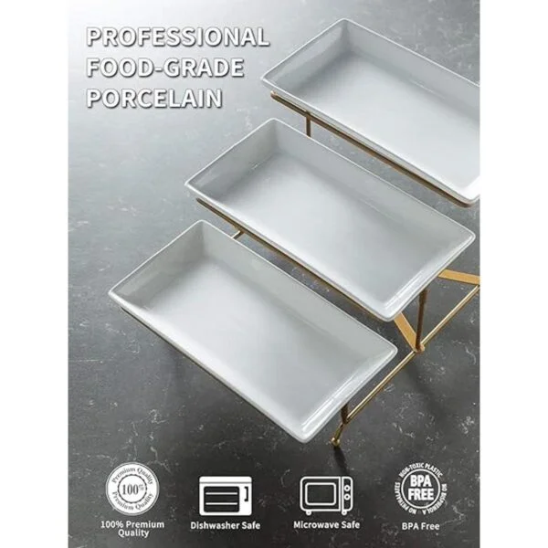 LAUCHUH Soporte para servir de 3 niveles con bandeja de