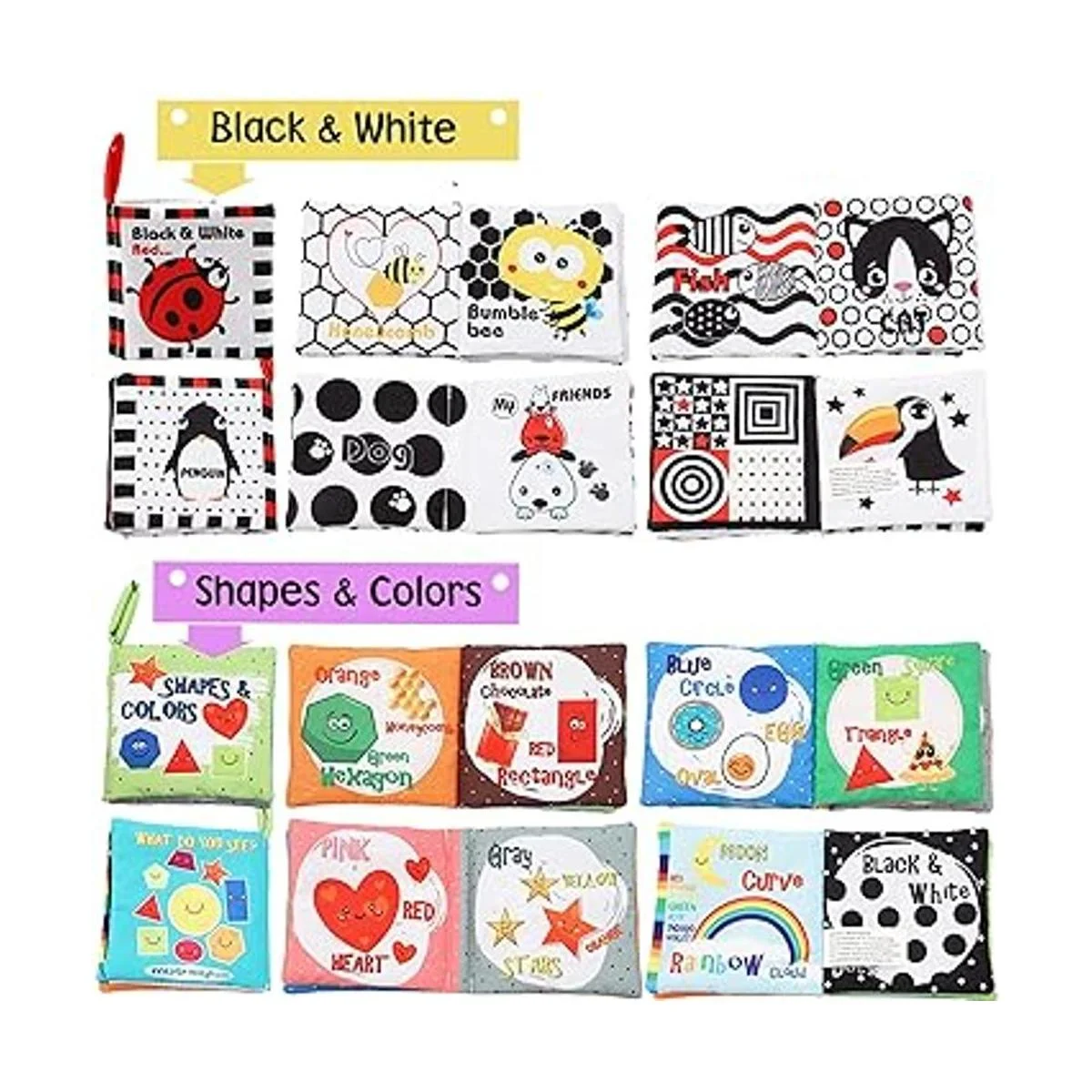 Juego de libros de tela suave para bebés 2Teether 8_4