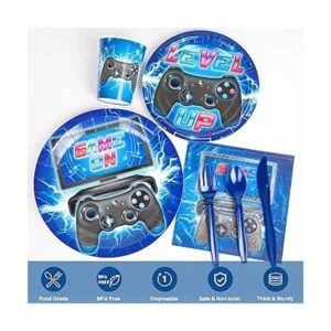 DECORLIFE Suministros de fiesta de videojuegos que sirven_6