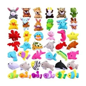 Juego de 42 juguetes de animales de peluche lindo llavero_1