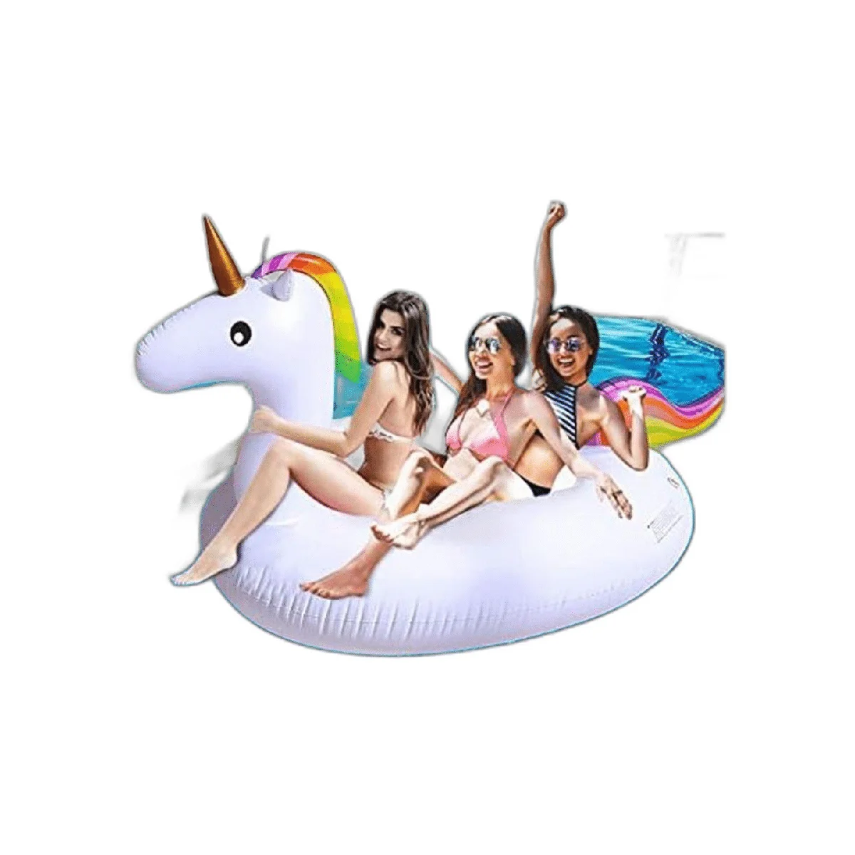 TURNMEON Flotador inflable de unicornio enorme para_1