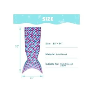 Manta de cola de sirena manta de felpa de sirena para