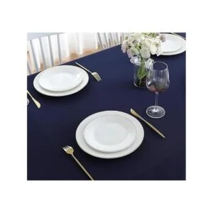 Mantel rectangular azul marino resistente sin arrugas_3