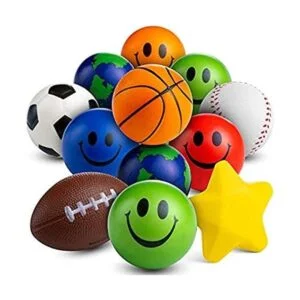 Mini bolas antiestrés a granel paquete de 25 bolas_1