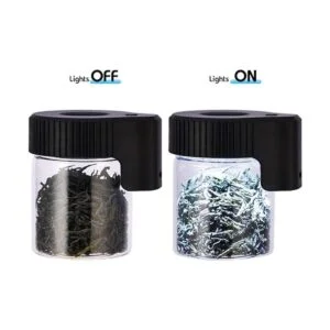 Tarro de visualización de lupa con luz LED tarro de