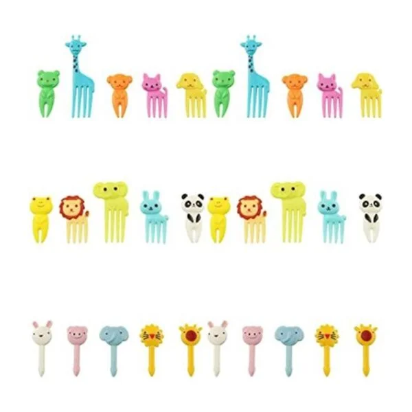 Tegg Alimentos Pick 30 unids lindo animal Bento decoración_1