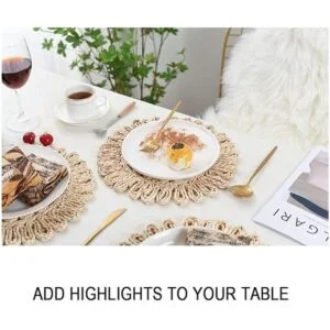 IcosaMro Manteles individuales redondos tejidos para mesa_6