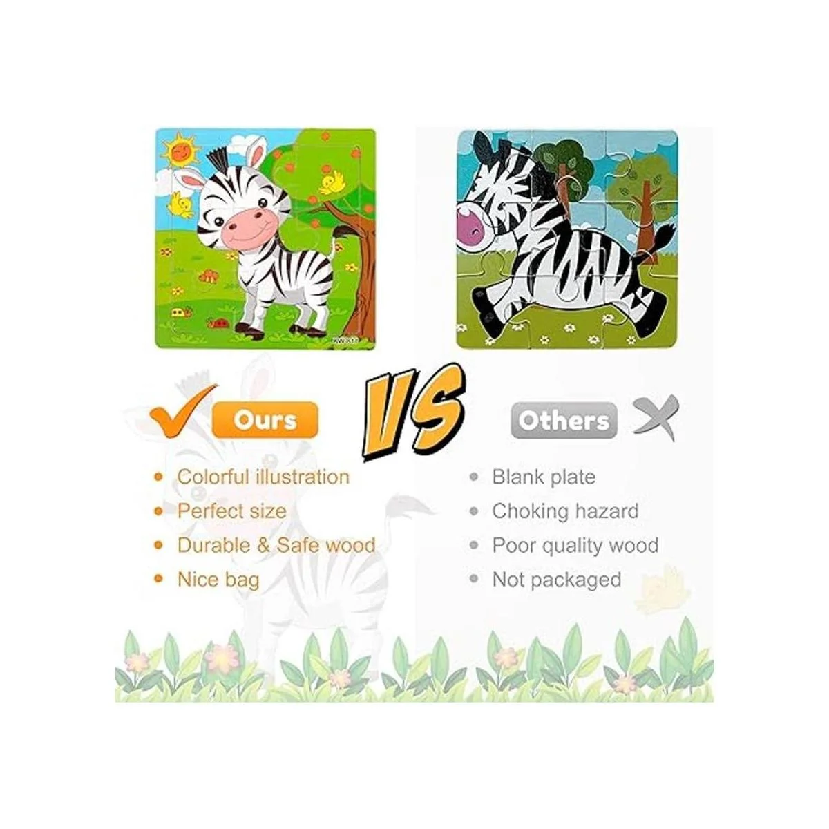 SYNARRY Paquete de 6 rompecabezas de madera para niños de_5