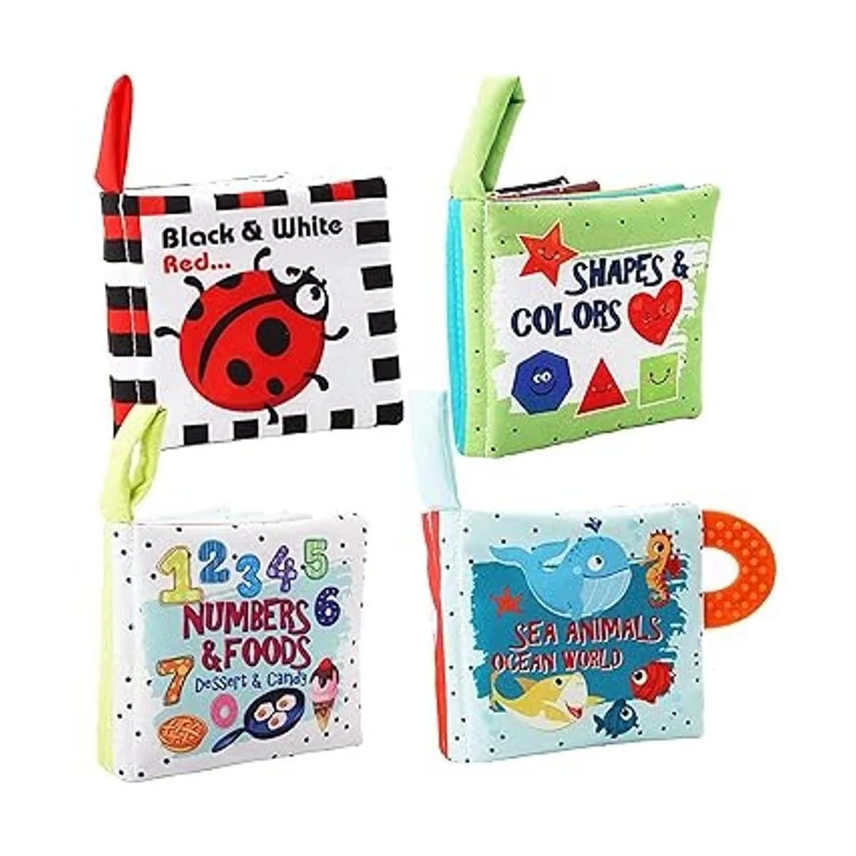 Juego de libros de tela suave para bebés 2Teether 8_2