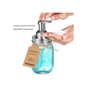 Tapas dispensadoras de espuma Mason Jar paquete de 6